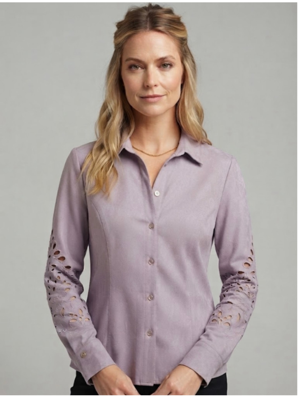 Norton McNaughton Button Down Shirt Size 8 Lavender